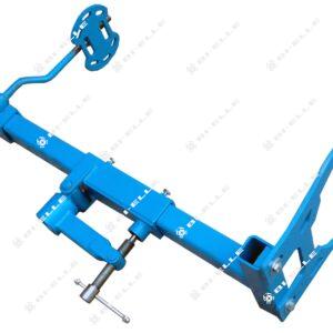 estrattore a pressa colorato di azzurro