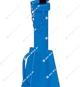 macchinario manuale sollevatore colonne azzurro