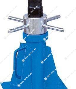 macchinario manuale sollevatore colonne azzurro