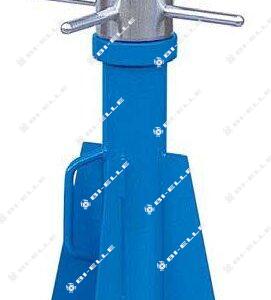 macchinario manuale sollevatore colonne azzurro