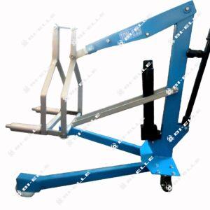 macchinario manuale sollevatore colonne azzurro